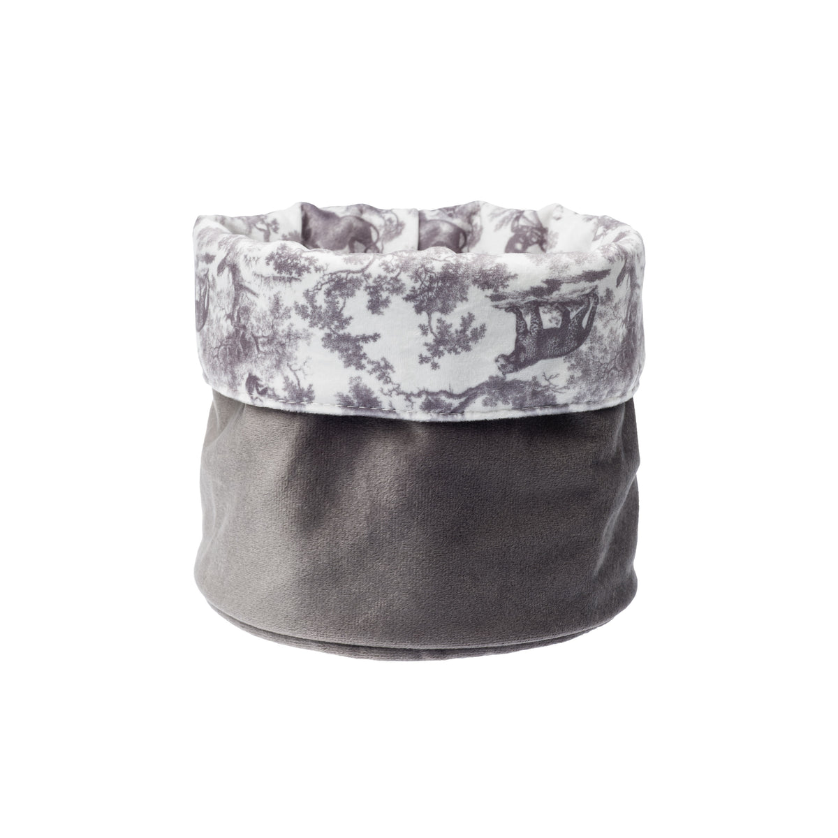 BEAUTY BASKET GREY SAVANNAH PATTERN