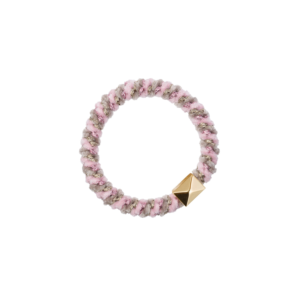 FLUFFY FAT HAIR TIE COTTON CANDY & LIGHT TAUPE MIX