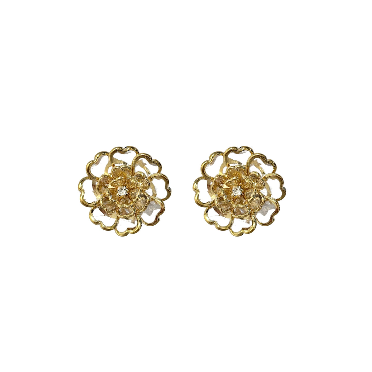 CRYSTAL COLORED FLOWER BUTTON COVERS CRYSTAL