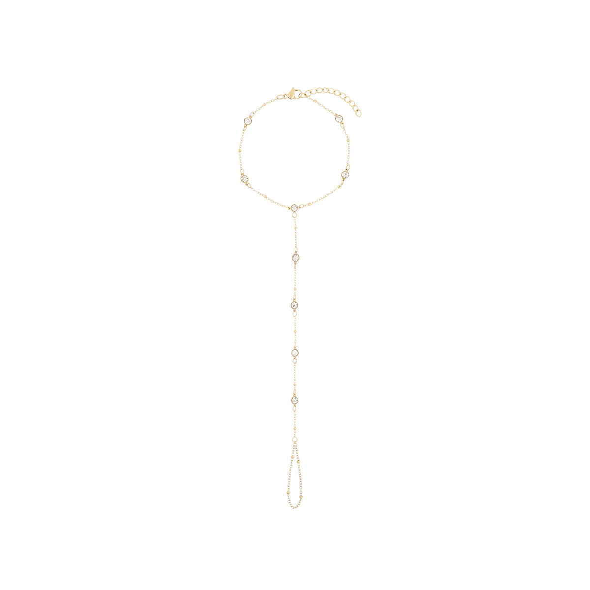 CRYSTAL DOT HAND CHAIN