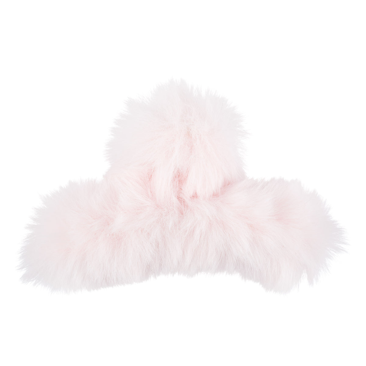 FAUX FUR HAIR CLAW LOOPED PALE ROSE