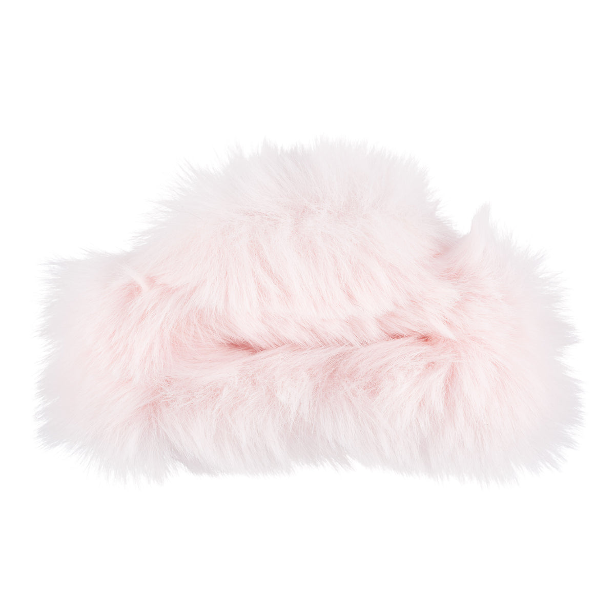 FAUX FUR HAIR CLAW SQUARE PALE ROSE