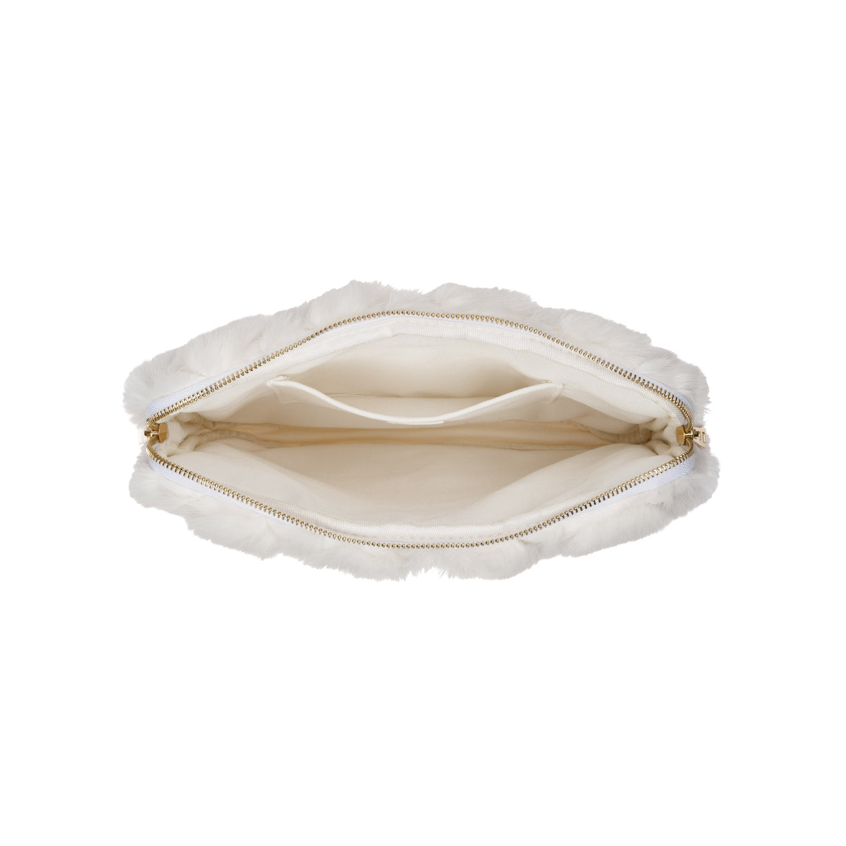 FAUX FUR QUILTED IPAD COVER OFF WHITE