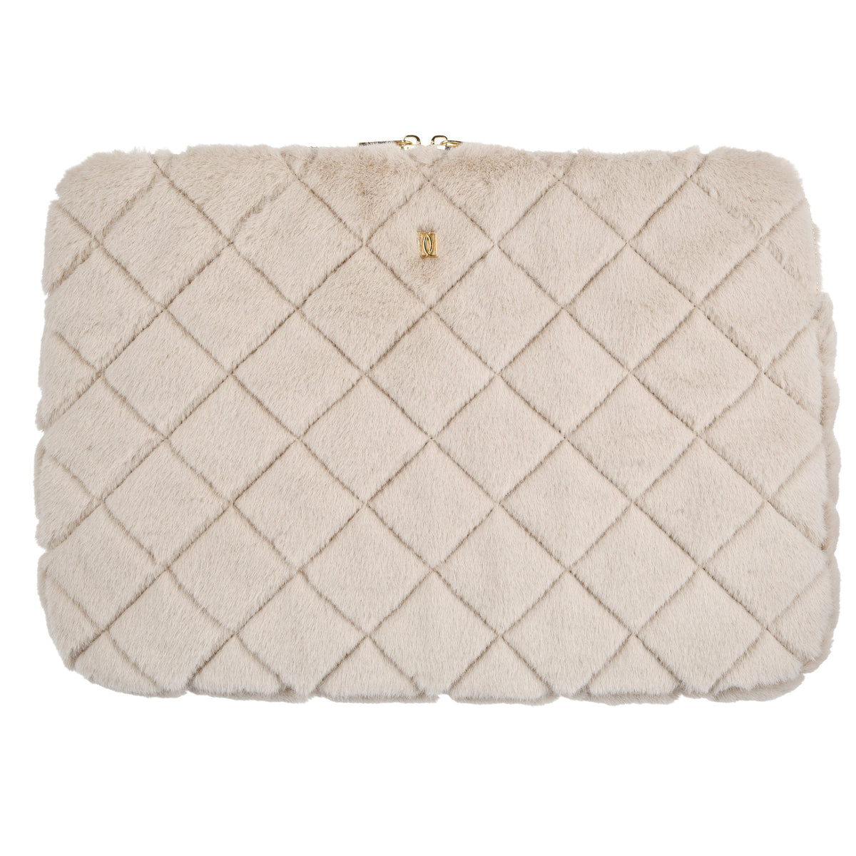 FAUX FUR QUILTED MAC COVER SAND