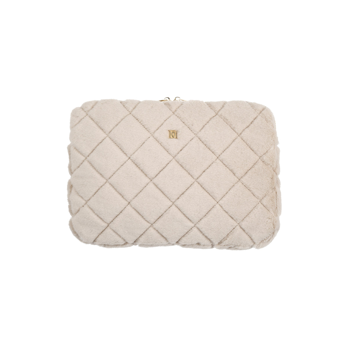 FAUX FUR QUILTED IPAD COVER SAND