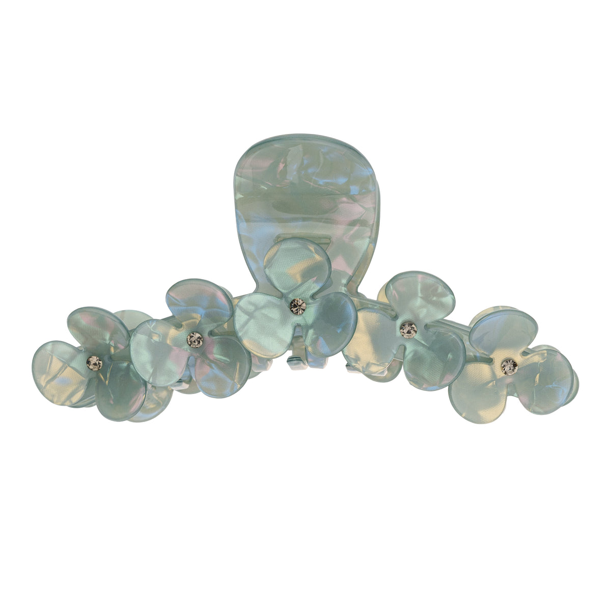 FLOWER HAIR CLAW X LARGE MILIEU GREEN W/ARMY