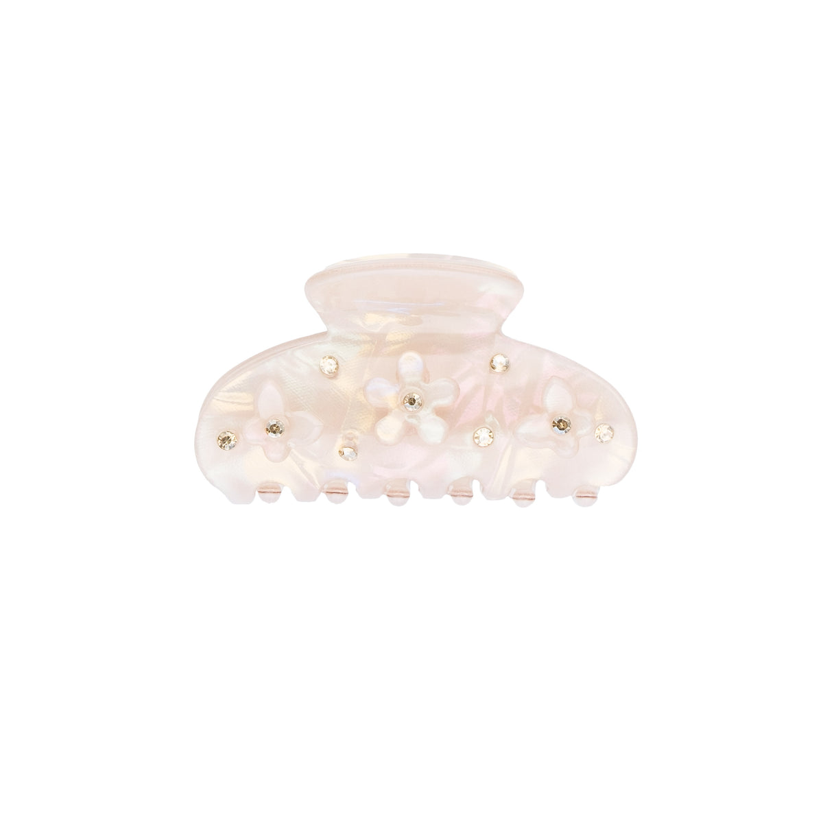 FLOWER & BUTTERFLY HAIR CLAW SMALL SAND