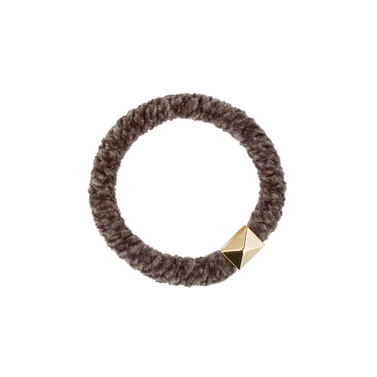 FLUFFY FAT HAIR TIE WARM TAUPE