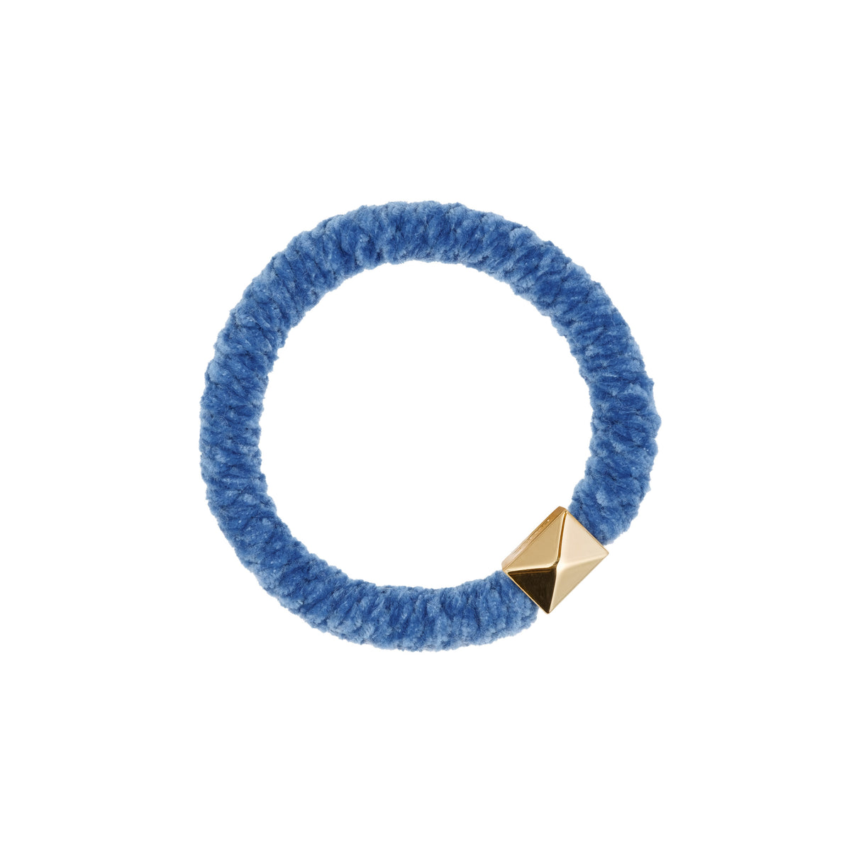 FLUFFY FAT HAIR TIE IBIZA BLUE