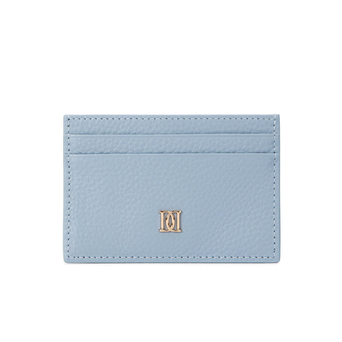 LEATHER CARD HOLDER GRAIN LIGHT BLUE