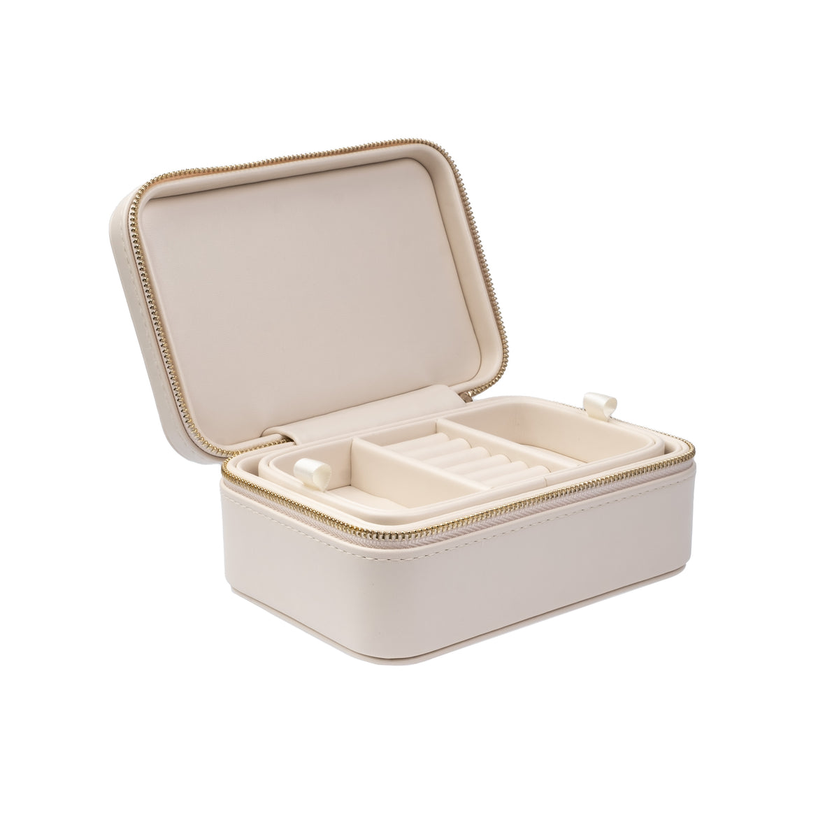 LEATHER JEWELLERY BOX SAND