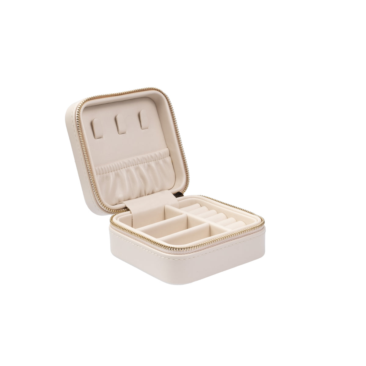 LEATHER JEWELLERY BOX MINI SAND