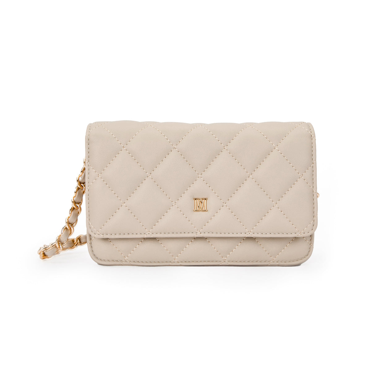 LEATHER QUILTED MINI BAG SAND