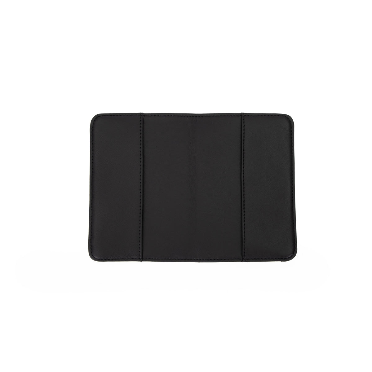 LEATHER QUILTED PASSPORT COVER BLACK