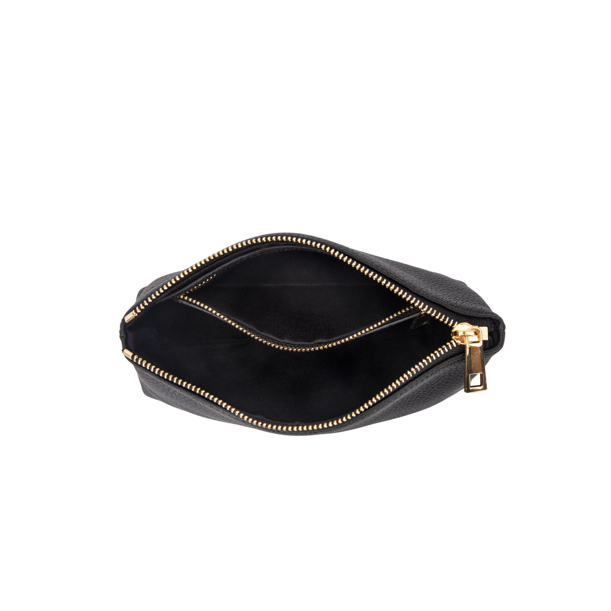 LEATHER STANDING POUCH BLACK