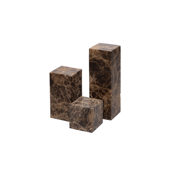 MARBLE CUBE SET SOFT BROWN