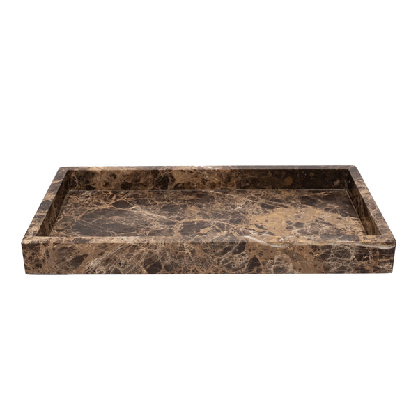 MARBLE TRAY L SOFT BROWN