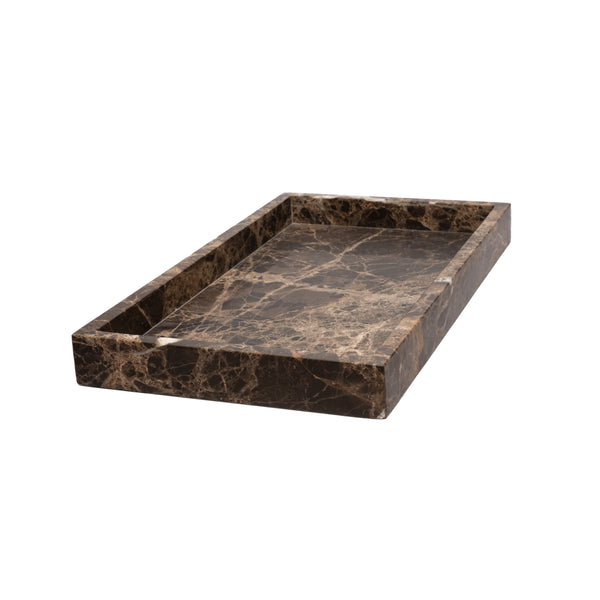 MARBLE TRAY WIDE SOFT BROWN