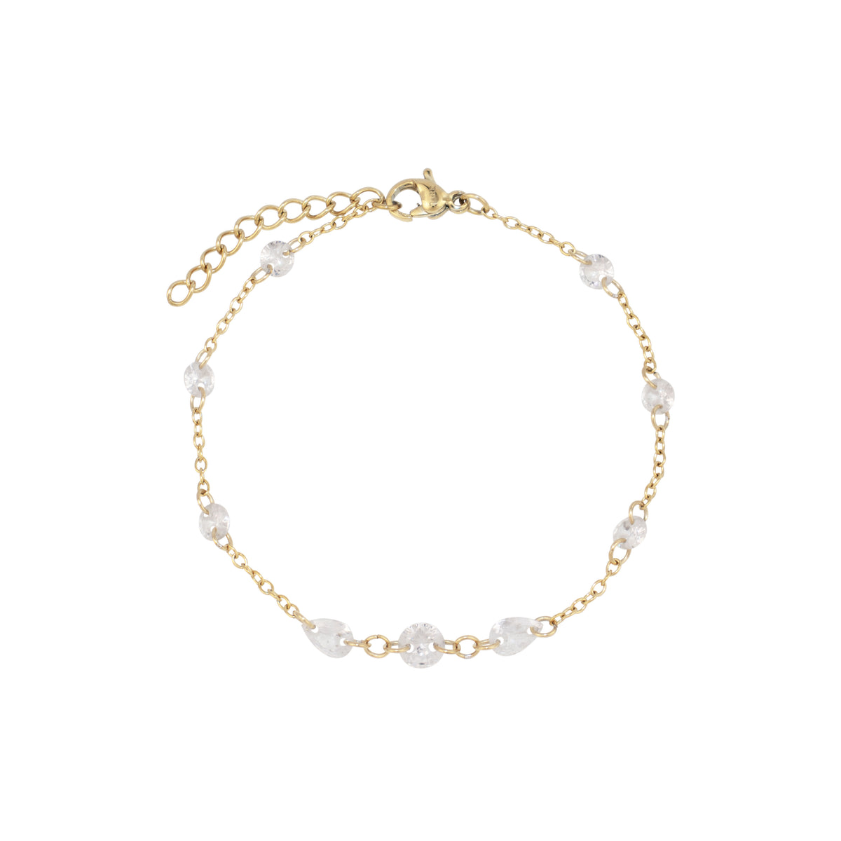 CLEAR CRYSTAL DROP BRACELET CRYSTAL
