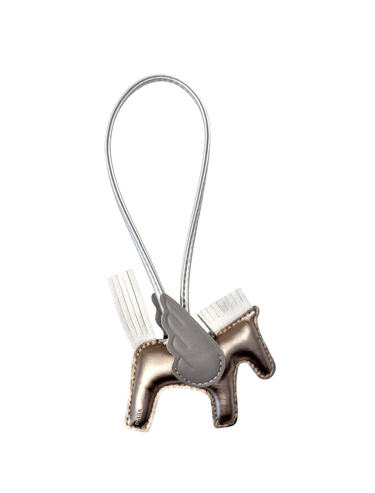 PONY BAG CHARM SPARKLED CHAMPAGNE W/GREY & SILVER
