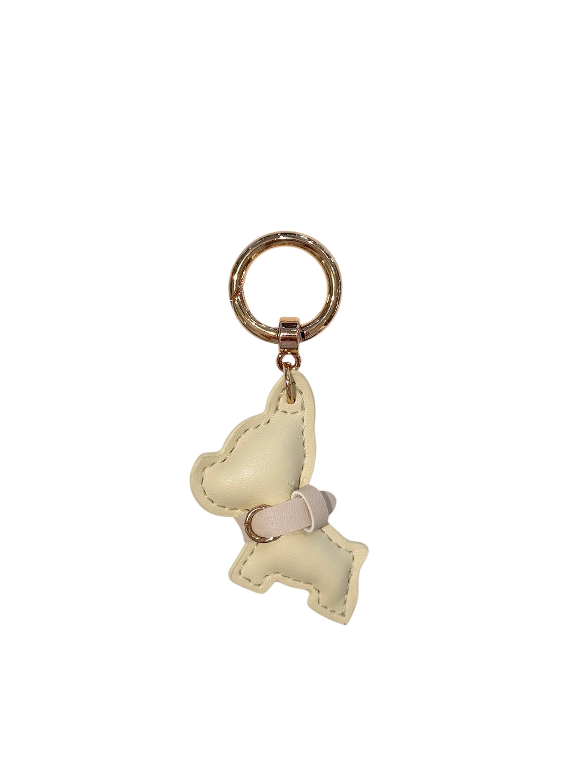 PUPPY BAG CHARM PALE YELLOW W/SAND
