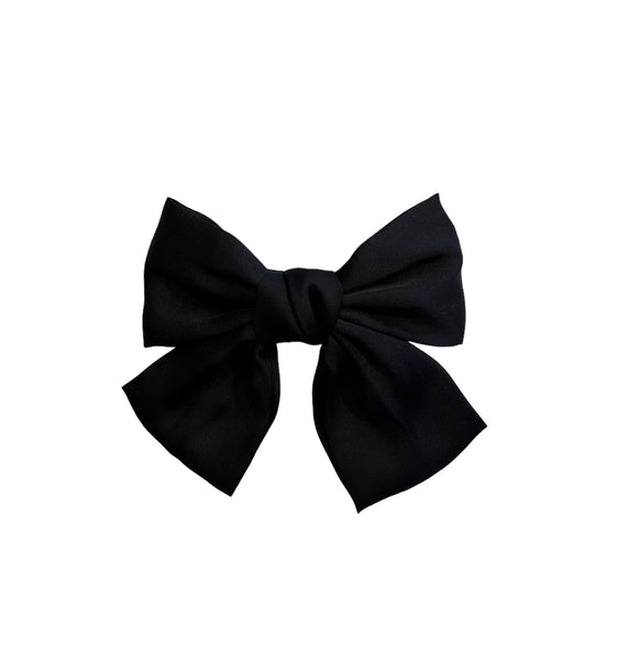 New! Black Bow Hair Clip (8464) Black Bow Hair Clip | KITSCH main image 3