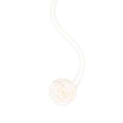 SATIN ROSE BROOCH SMALL OFF WHITE