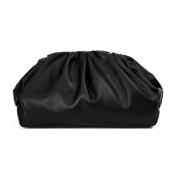 LEATHER POUCH BAG BLACK