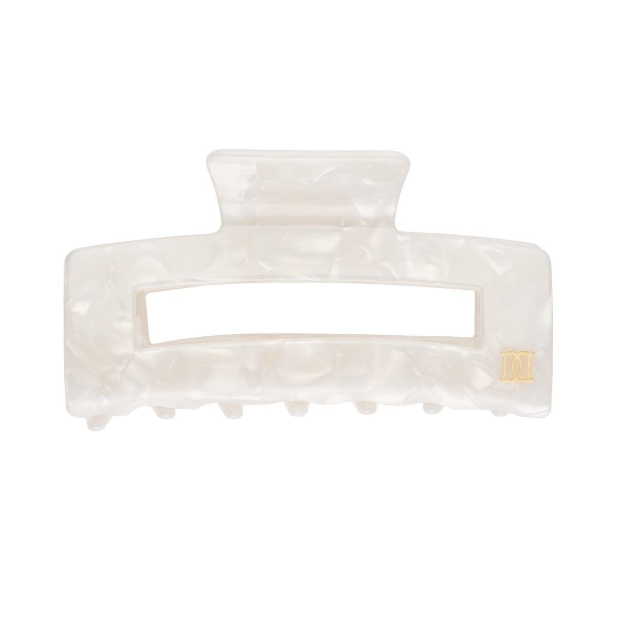 SQUARE HAIR CLAW LARGE OFF WHITE