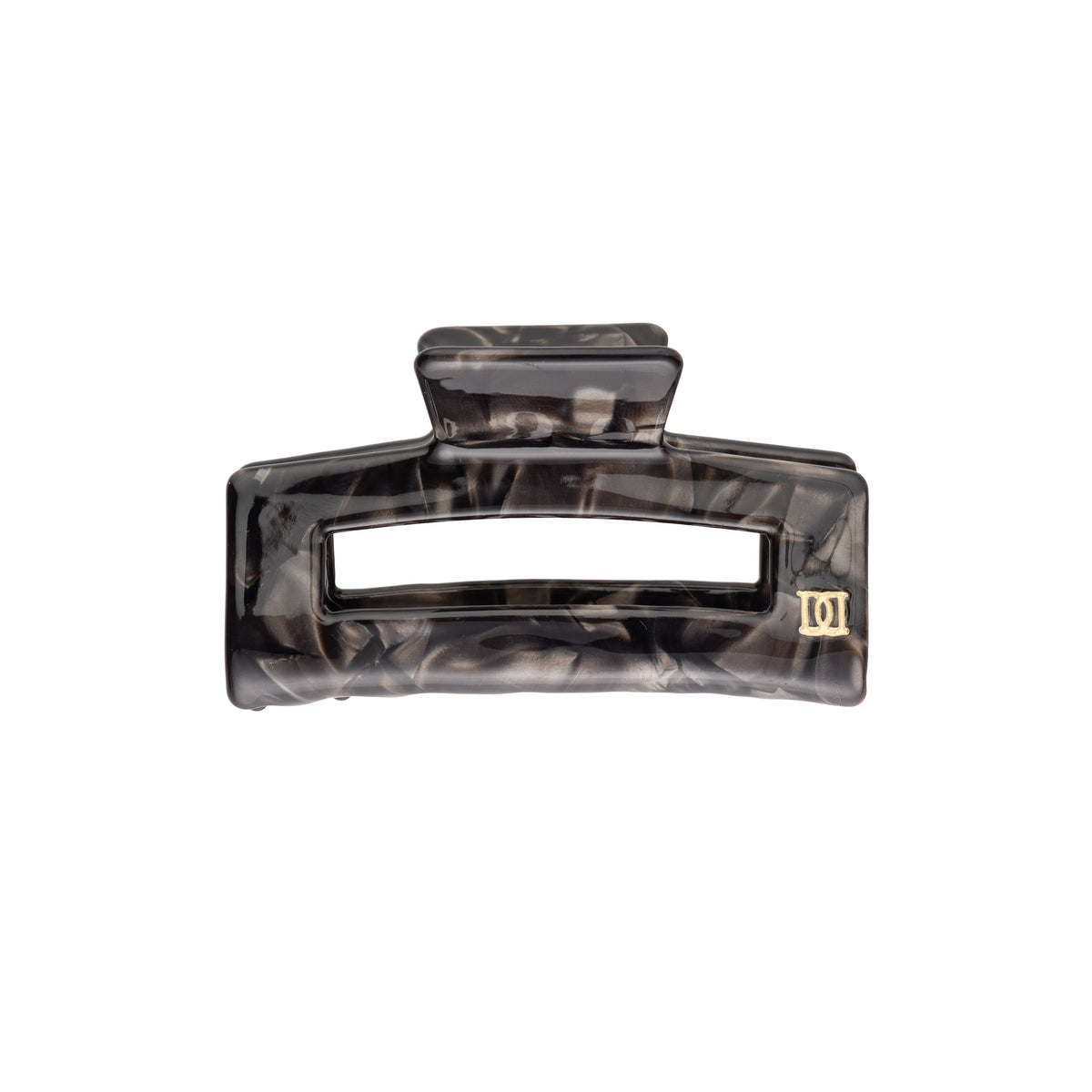 SQUARE HAIR CLAW SMALL DARK CHOCOLATE