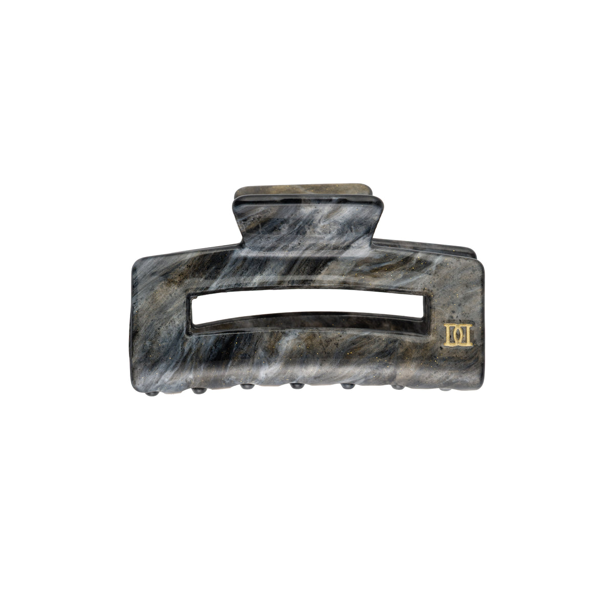 SQUARE HAIR CLAW SMALL MOUNTAIN MARBLE