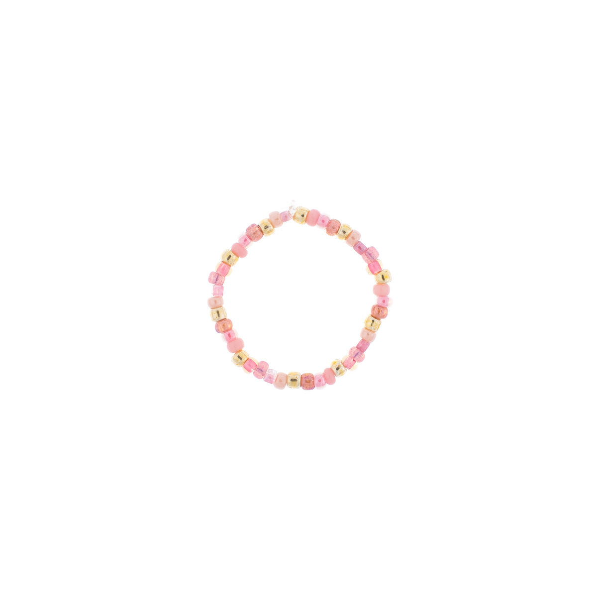GLASS BEAD RING 2 MM ROSE MIX