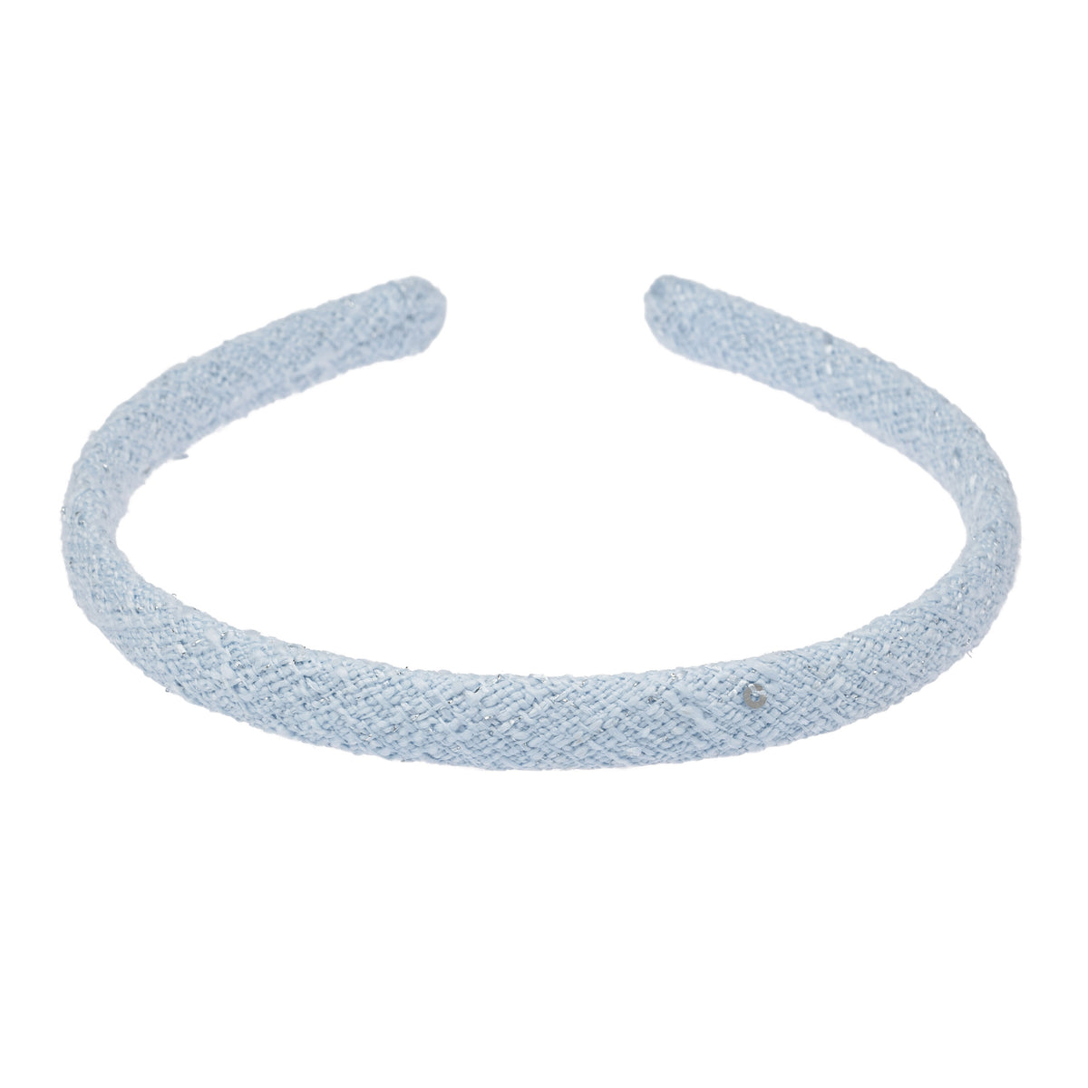 TWEED HAIR BAND THIN COOL BABY BLUE