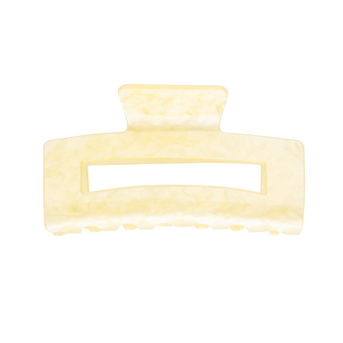 SQUARE HAIR CLAW LARGE PALE YELLOW