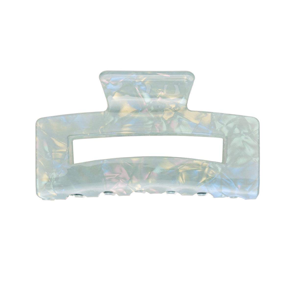 SQUARE HAIR CLAW LARGE MILIEU GREEN