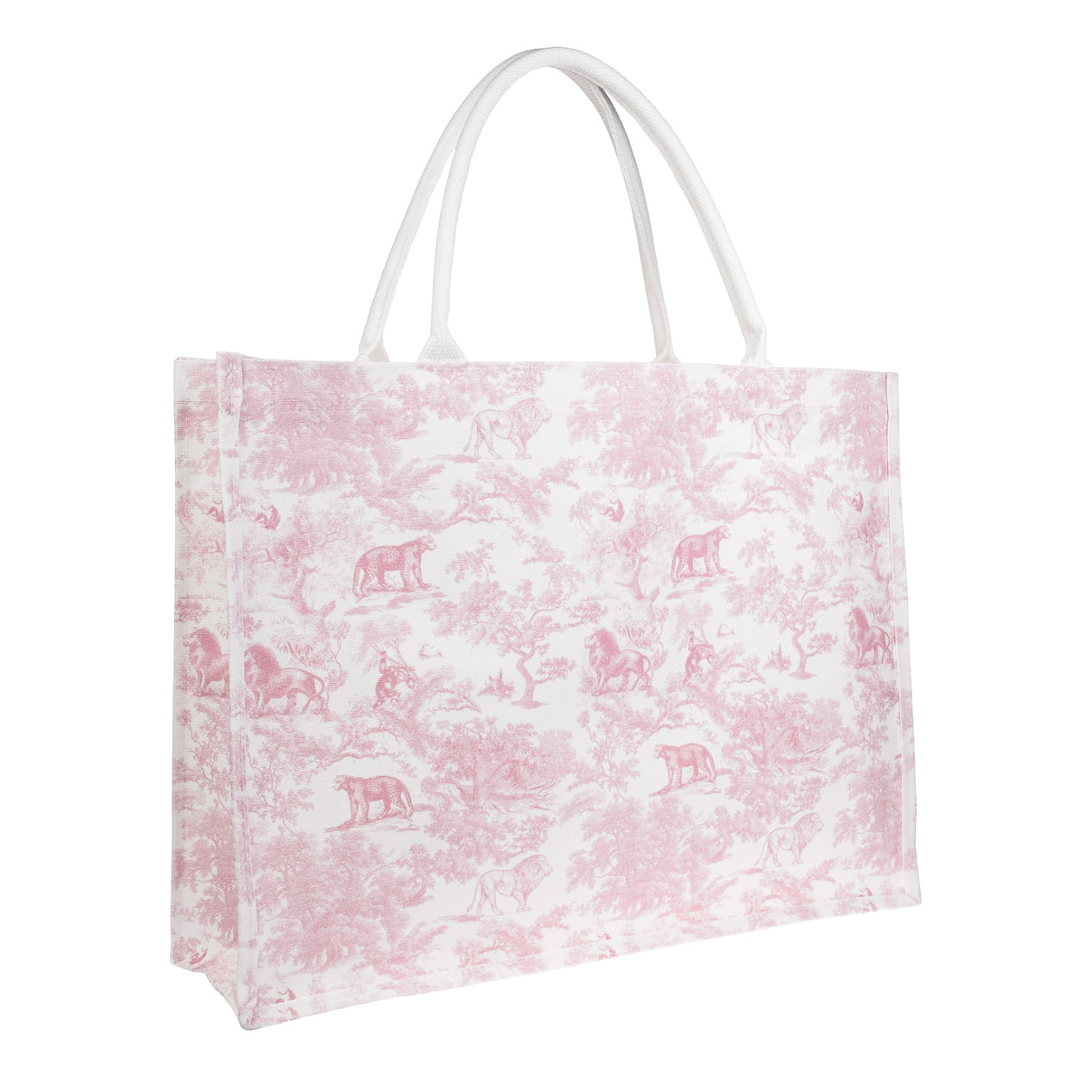 CANVAS TOTE LARGE COTTON CANDY SAVANNAH PATTERN