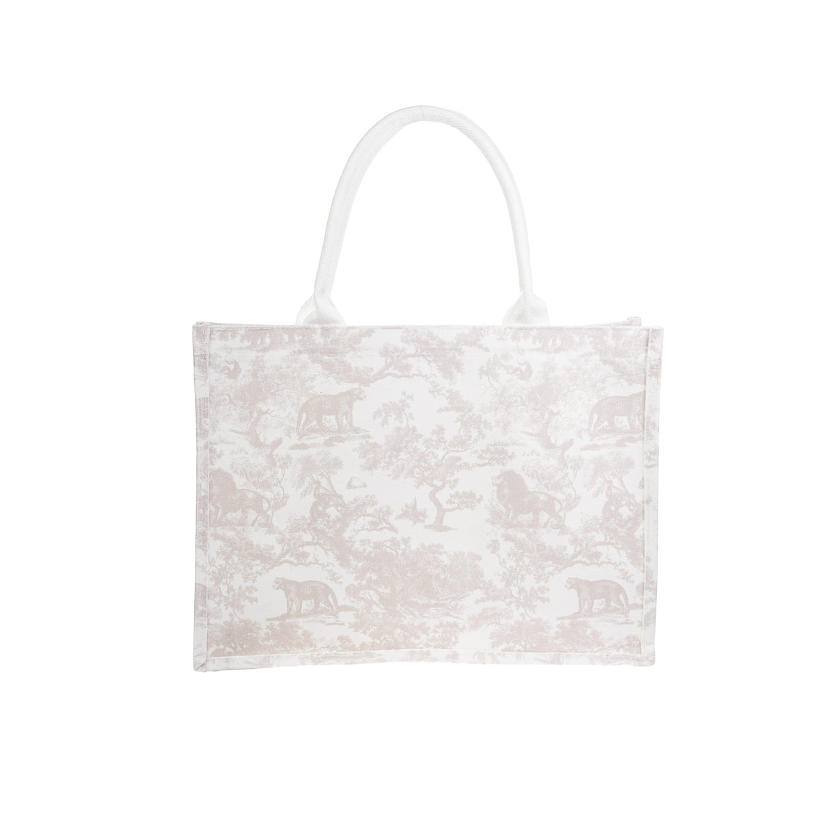 CANVAS TOTE MEDIUM SAND SAVANNAH PATTERN