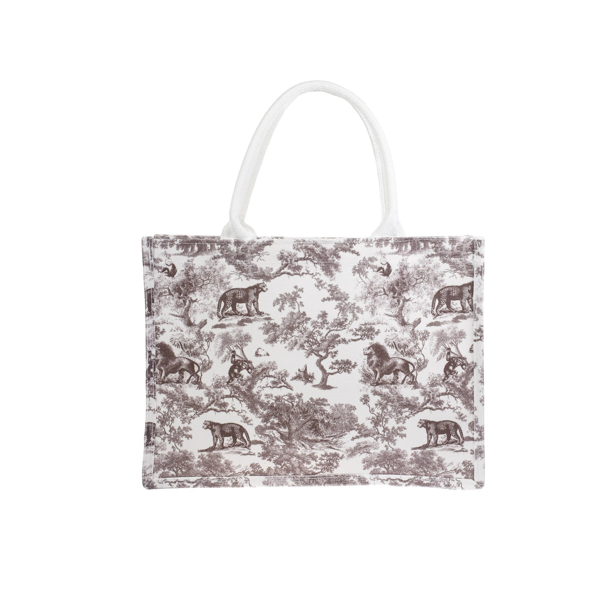 CANVAS TOTE MEDIUM WARM TAUPE SAVANNAH PATTERN