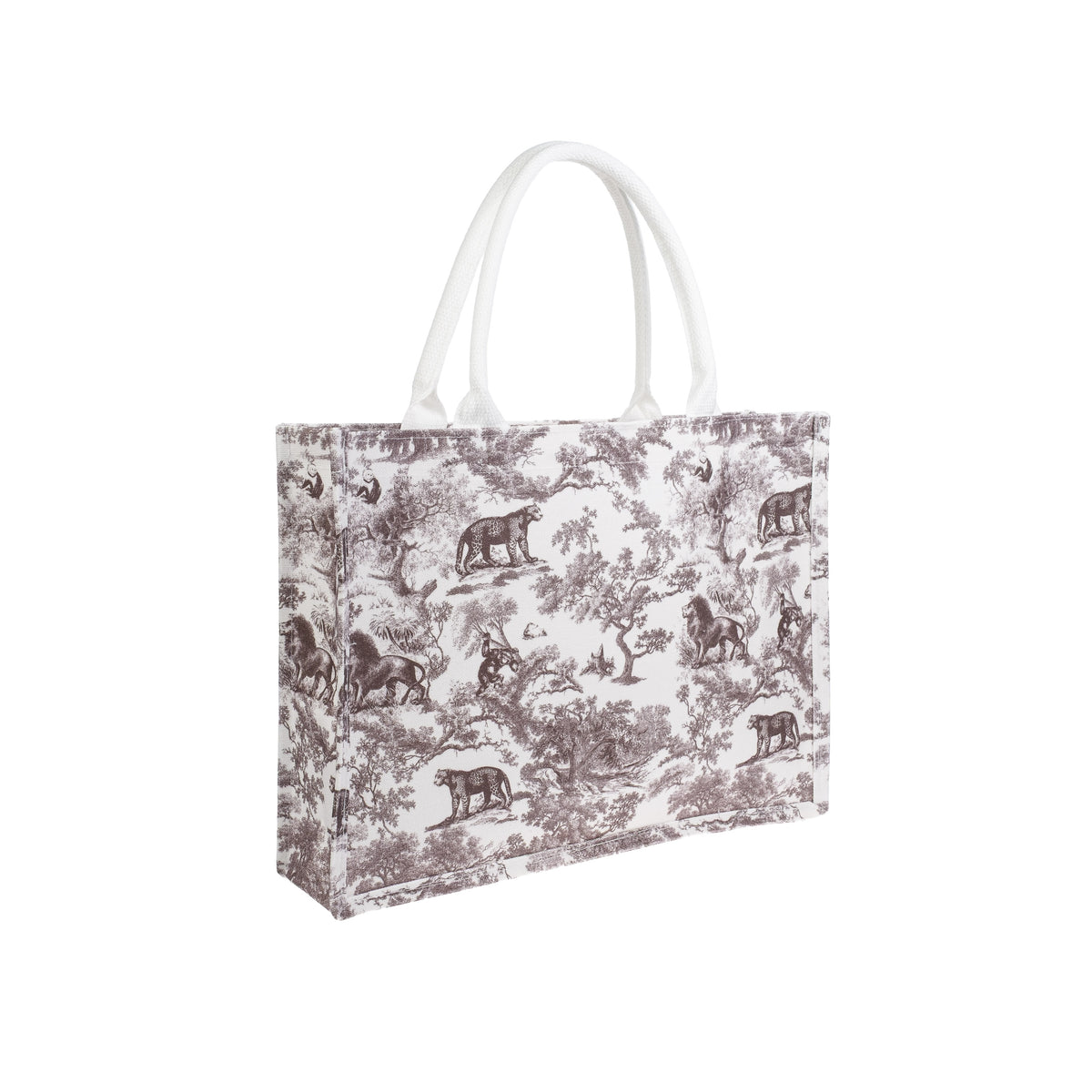 CANVAS TOTE MEDIUM WARM TAUPE SAVANNAH PATTERN