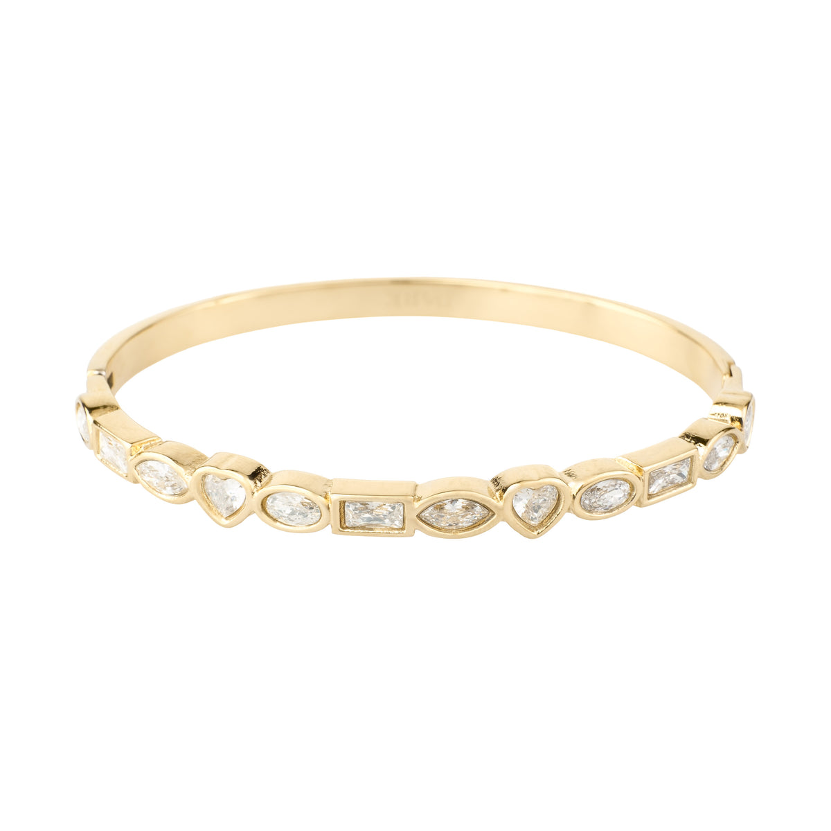 MULTISHAPED CRYSTAL BANGLE