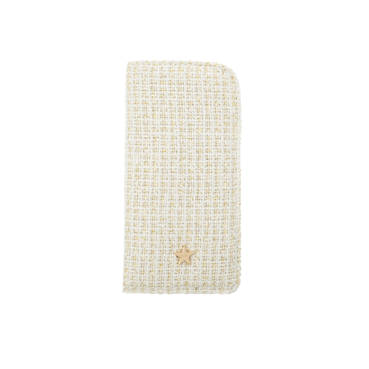 TWEED EYEWEAR CASE OFF WHITE W/GOLD