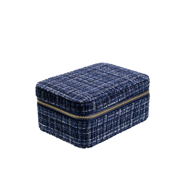 TWEED JEWELLERY BOX NAVY BLUE – DARK department