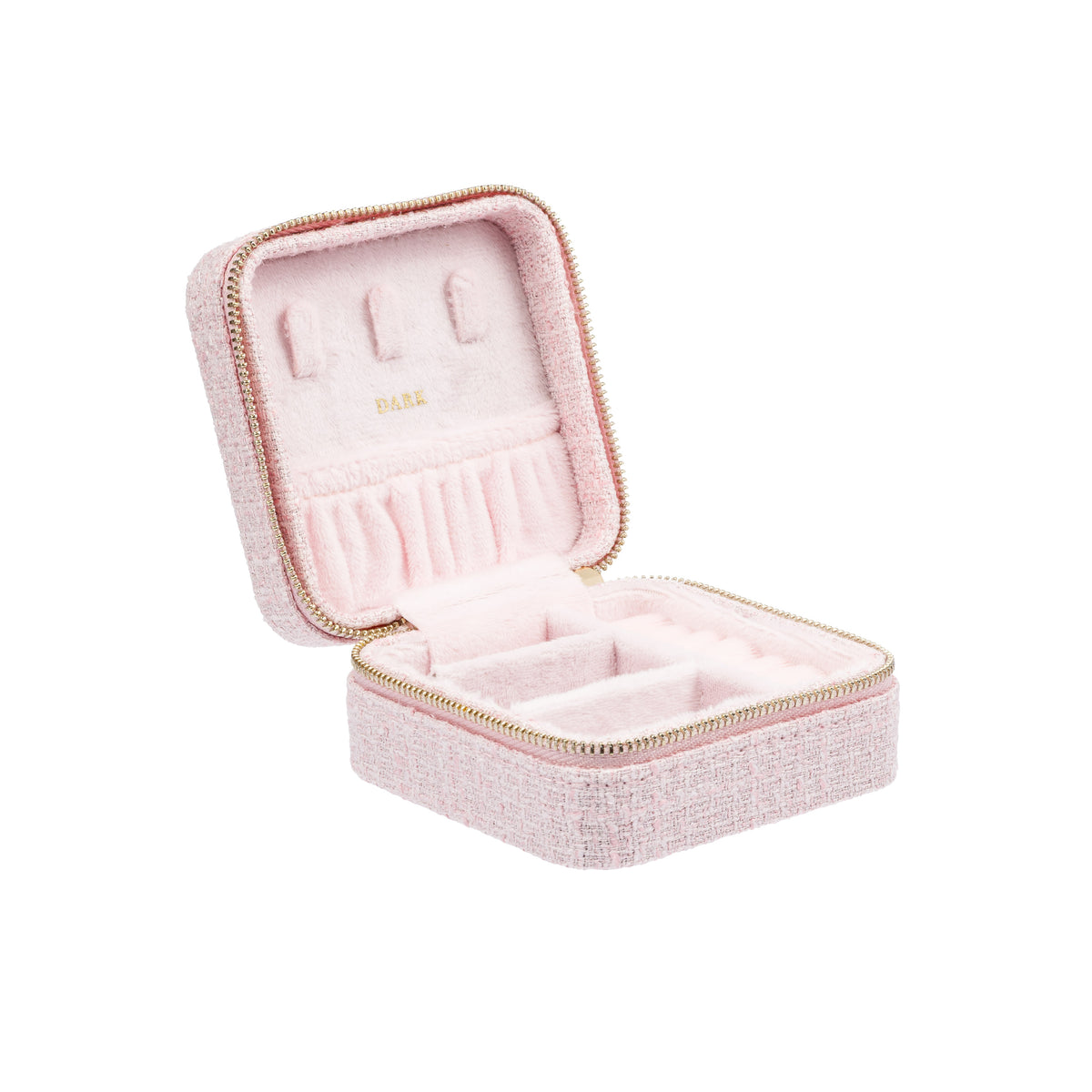 TWEED JEWELLERY BOX MINI COTTON CANDY