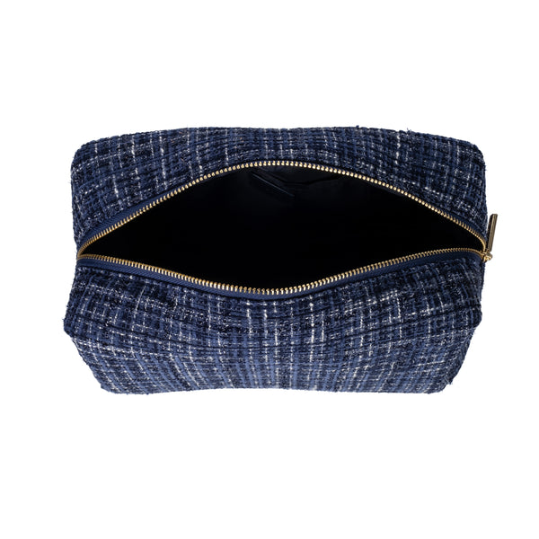 VELVET MAKE-UP POUCH LARGE LIGHT BLUE VELVET MAKE-UP POUCH LARGE LIGHT BLUE