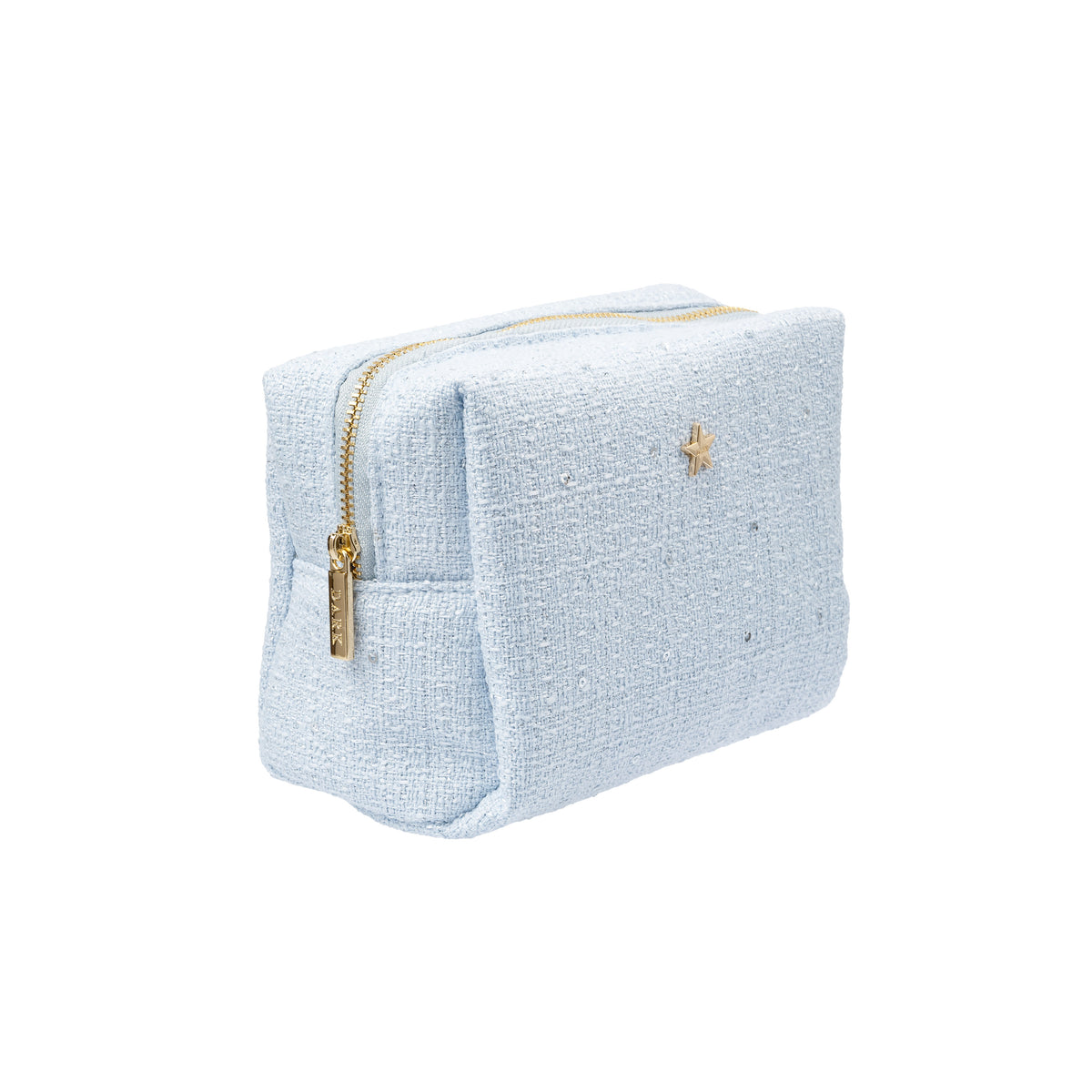 TWEED MAKE-UP POUCH SMALL COOL BABY BLUE