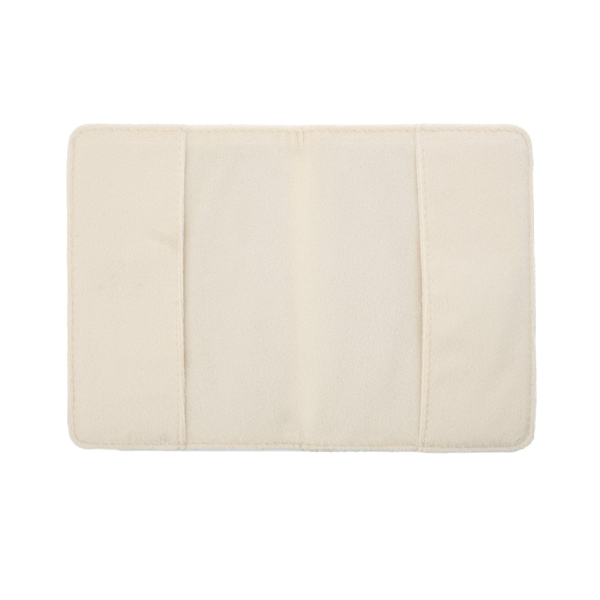 TWEED PASSPORT COVER OFF WHITE W/GOLD