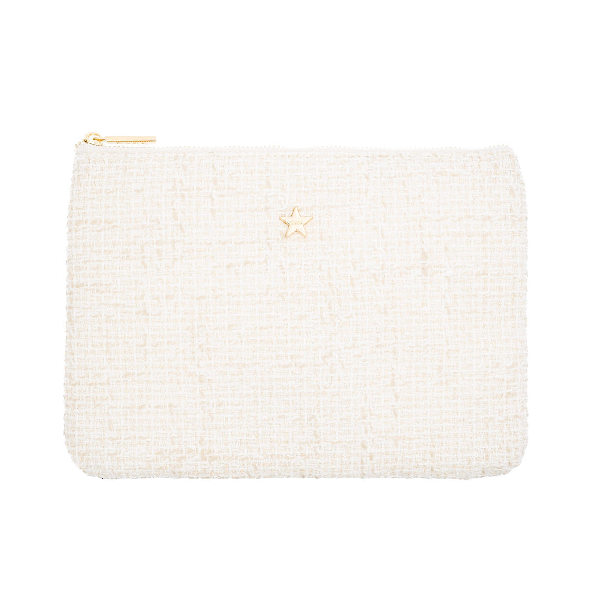 TWEED SMALL POUCH OFF WHITE W/SAND
