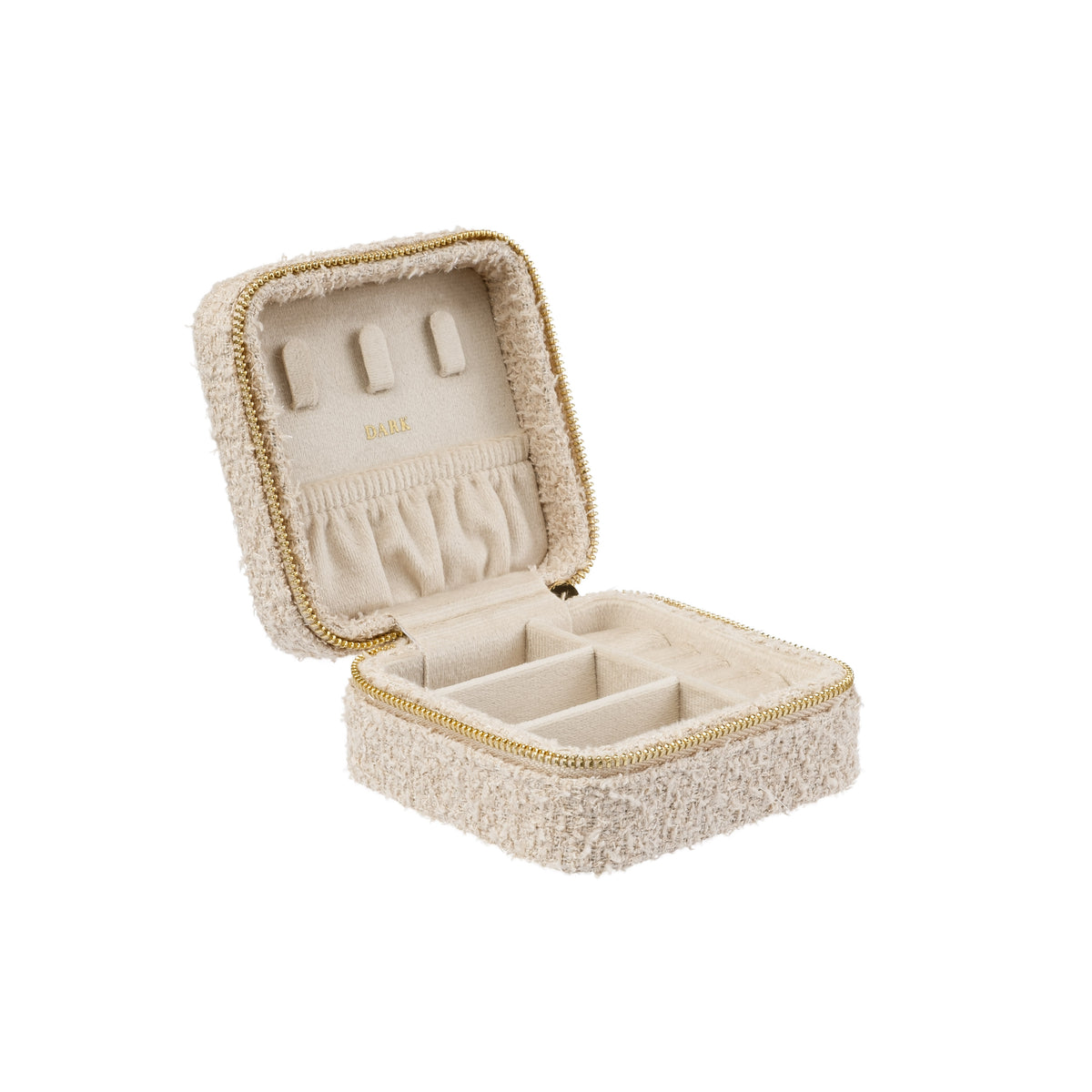 TWEED JEWELLERY BOX MINI SAND