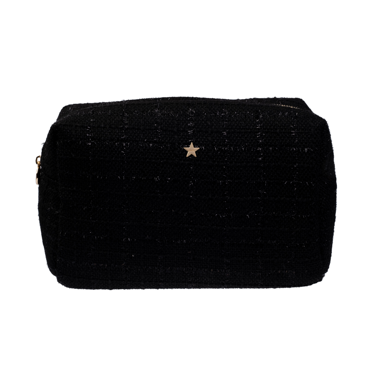 TWEED MAKE-UP POUCH LARGE BLACK