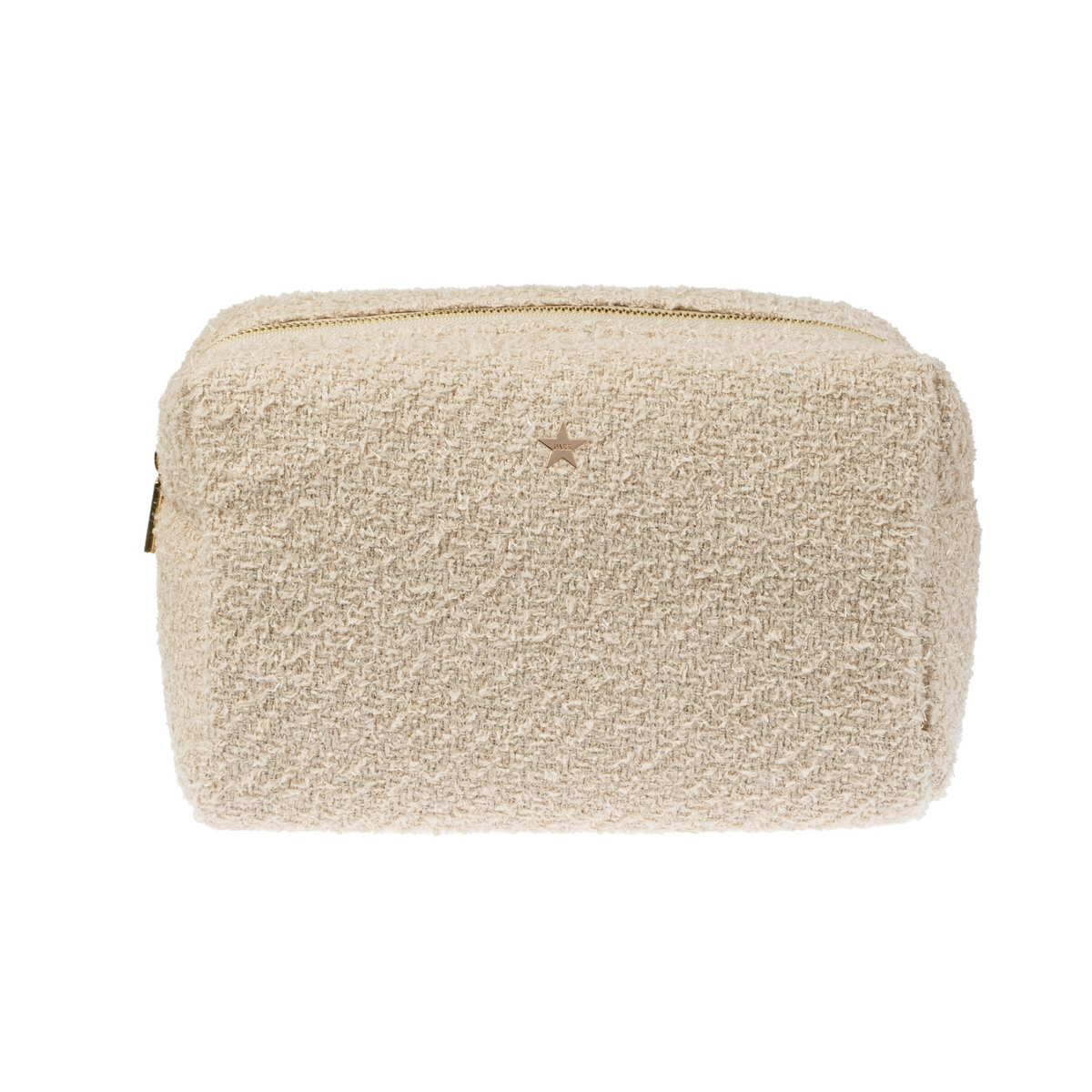 TWEED MAKE-UP POUCH LARGE SAND